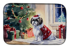 Shih Tzu Cozy Christmas Dish Drying Mat