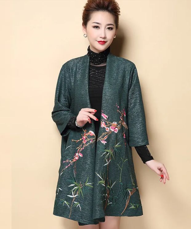 Embroidered Jacket Cardigan