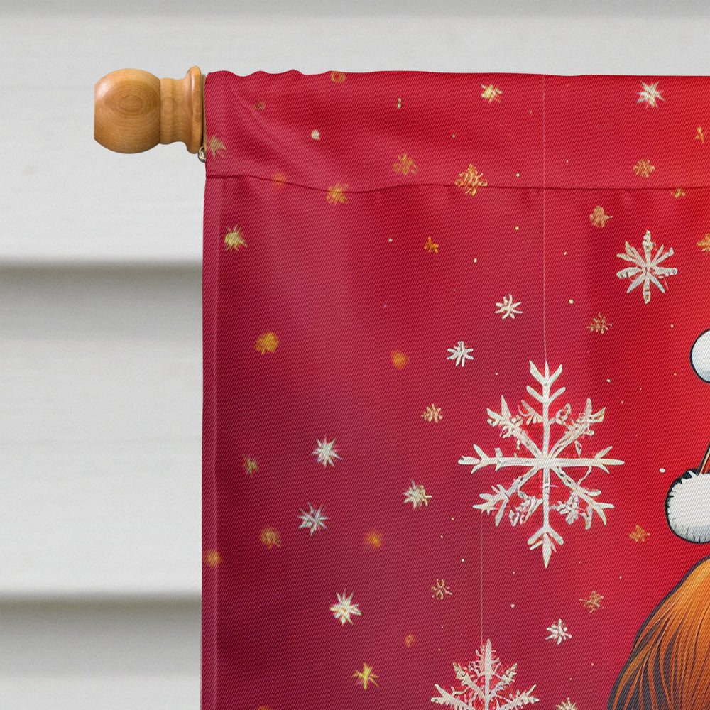 Briard Holiday Christmas House Flag