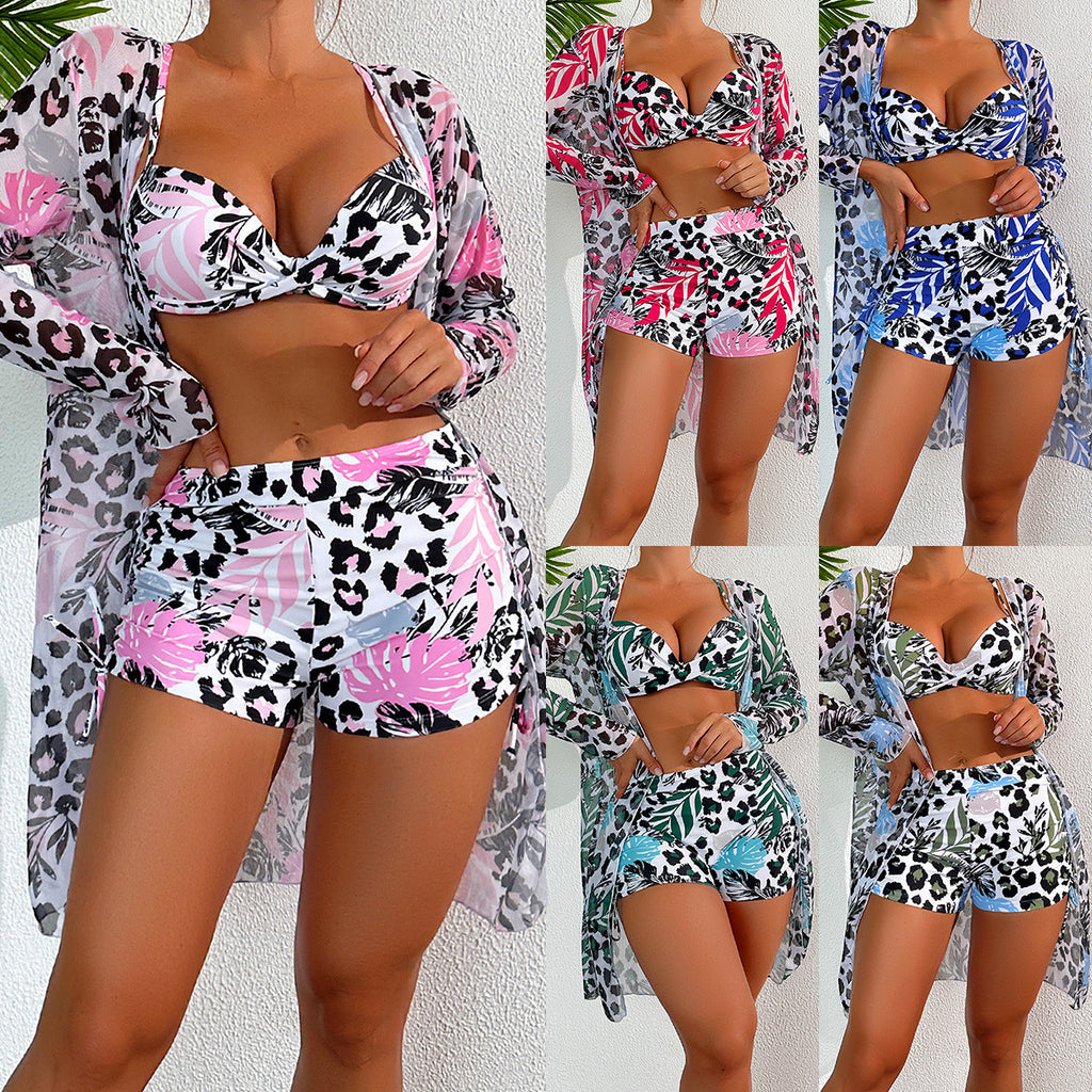 2024 Trendy European and American Bikini Cover-Up Set