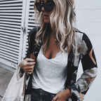 Printed Chiffon Cardigan, Long Beach Cover-Up