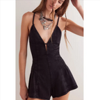 Women's Denim Jumpsuit Shorts