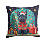 Scottish Terrier Christmas Throw Pillow