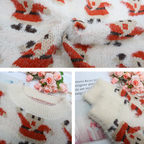 Santa Claus Long Sleeve Knit Sweater in Faux Mink Fur