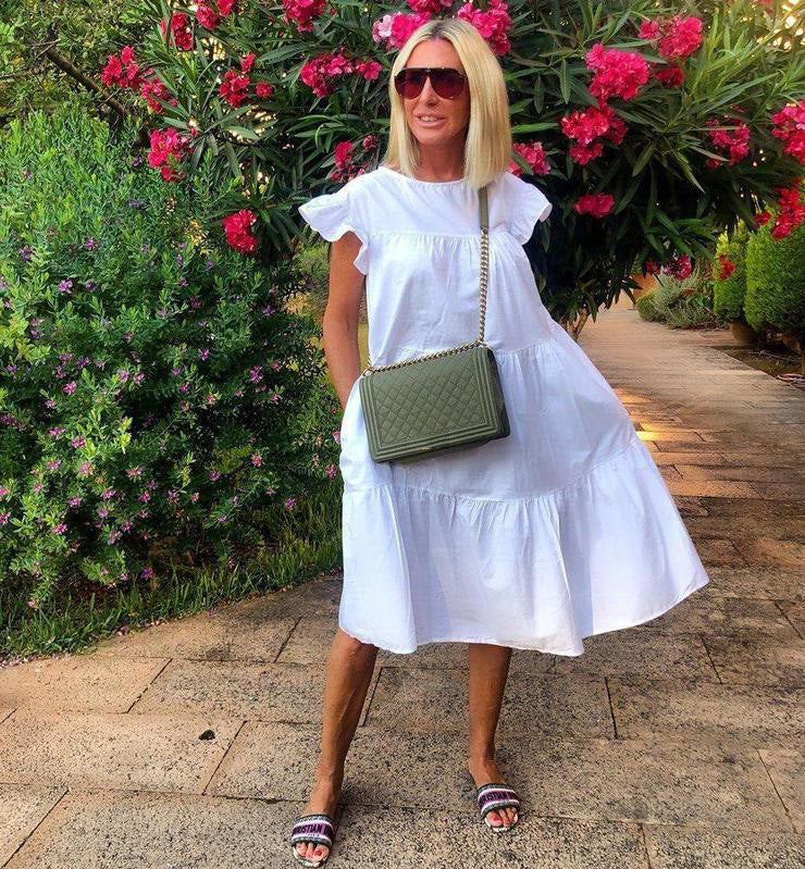 Summer Casual Loose Short Sleeve Dress for Women