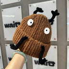 Children's Three-Dimensional Warm Wool Hat for Autumn/Winter | Embroidered Cap