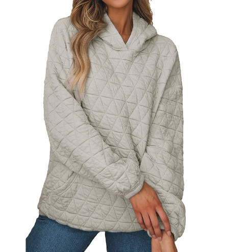 Women's Solid Color Hooded Sweater for Autumn