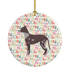 Peruvian Hairless Dog Merry Christmas Ceramic Ornament