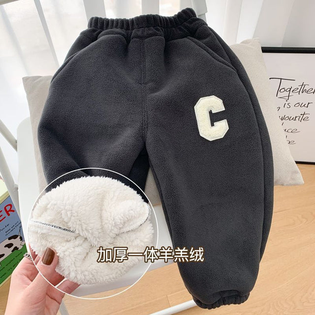 Warm Cotton Fleece Winter Pants for Kids (Ages 2-8)