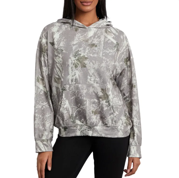 Women's Loose Camouflage Hoodie Maple Leaf Sweater
