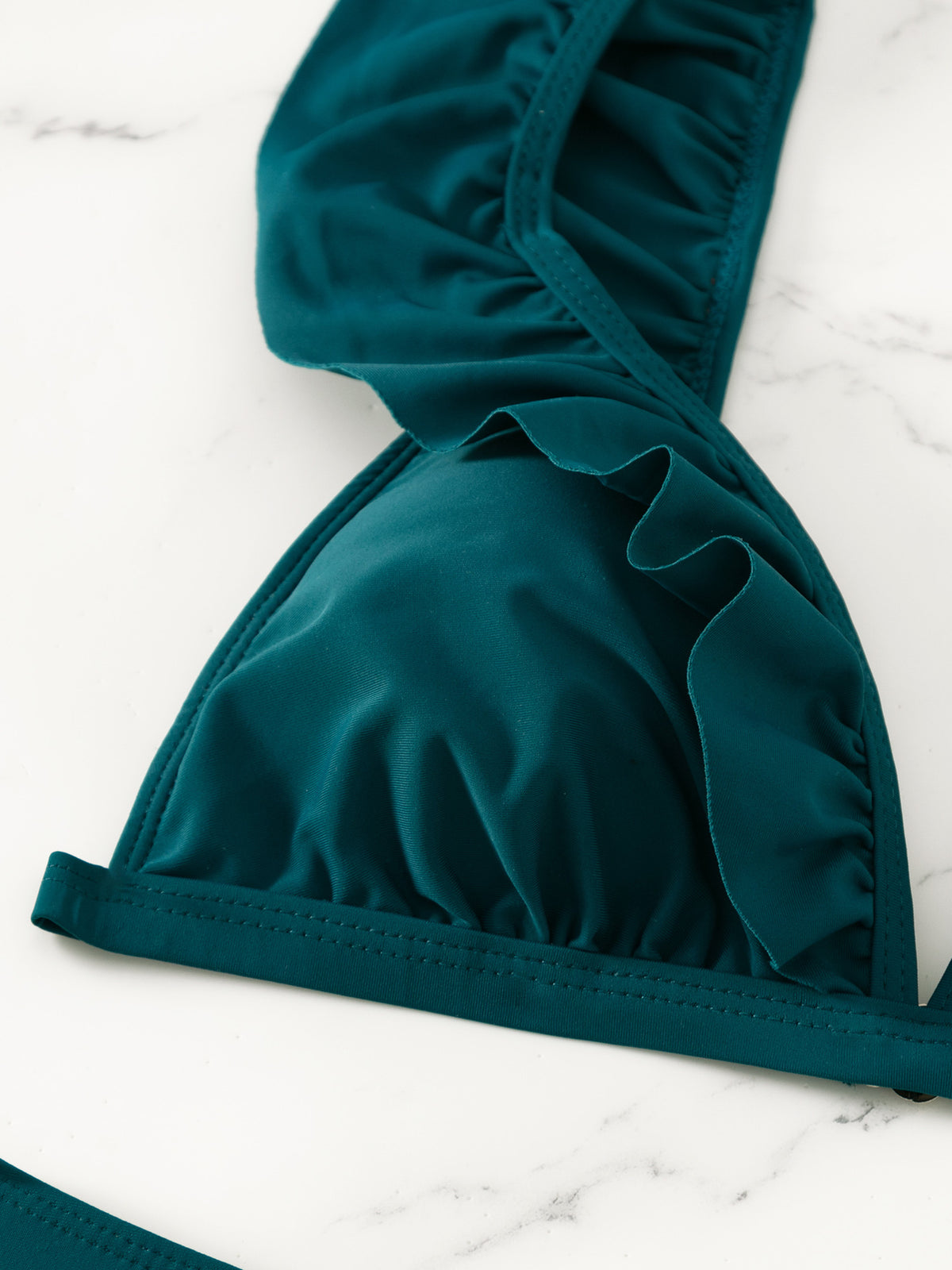 New Women's Two-Piece Solid Color Bikini Swimsuit