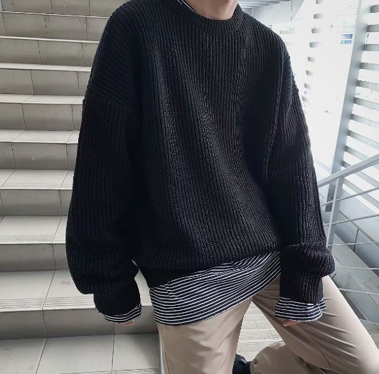 Tide Brand Unisex Loose Knit Couple's Sweater
