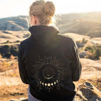 Casual Long-Sleeved Hooded Sweater with Letter Print