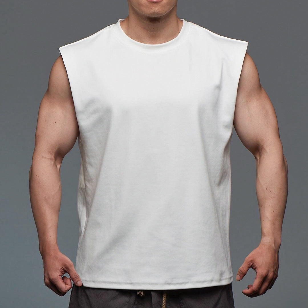 Men's Loose Fit Cotton Sleeveless Sports Tank Top
