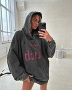Women's Casual Distressed Print Hoodie | Streetwear