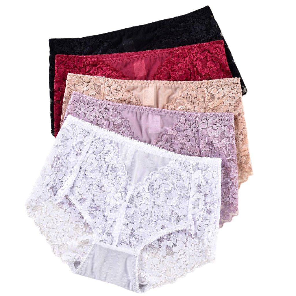 Lace Mid-Rise Sheer Mesh Thong for Comfort and Style