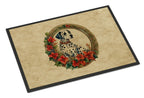 Dalmatian Christmas Flowers Doormat