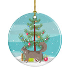 Somali Cat Christmas Ceramic Ornament