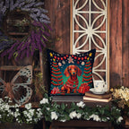 Dachshund Christmas Throw Pillow