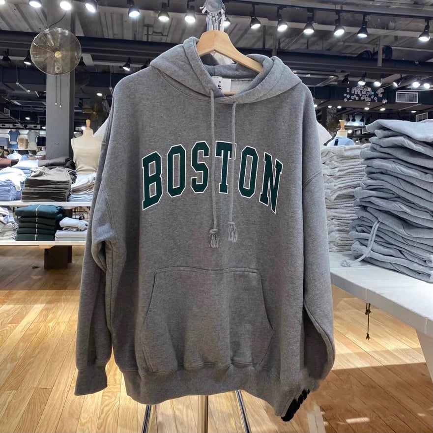 Hooded Retro Letter Print Sweater for Couples