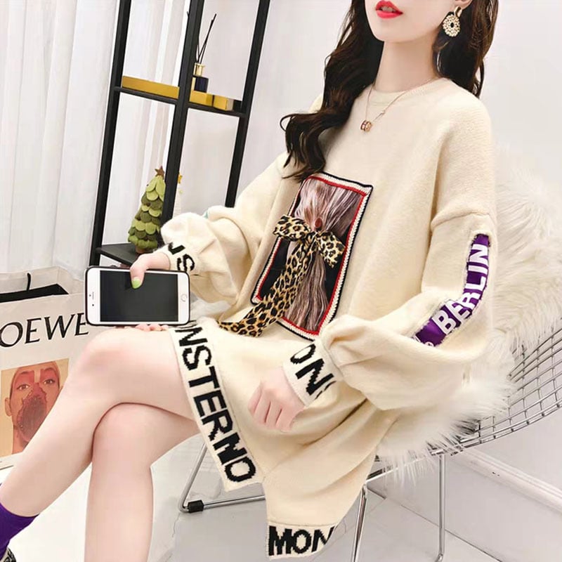 Women's Oversized Lazy Style Pullover Sweater | Streetwear