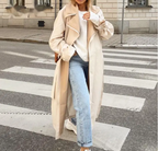 Over the knee women's trench coat