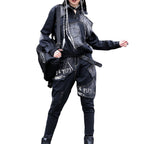 Fashion Personalized Denim Coat and Harem Pants Set