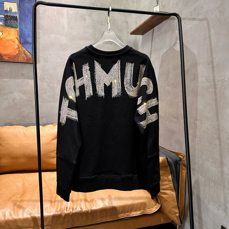 Light Luxury Rhinestone Bear Sweatshirt for Women | Streetwear