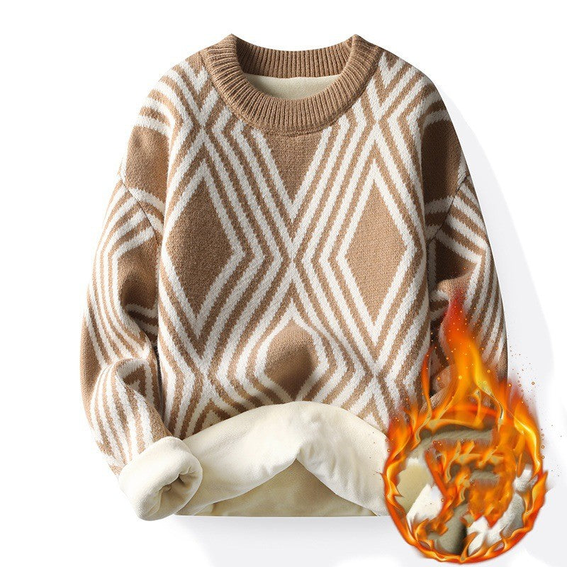 Men's Knitted Round Neck Cashmere Sweater