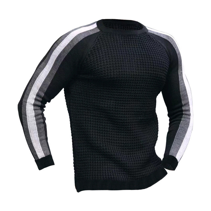 Men's Slim Fit Contrast Sports Casual Sweater