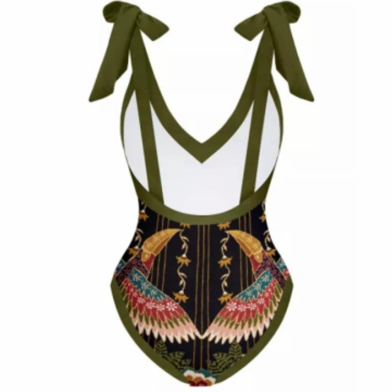 2023 Vintage Floral Print Women's Two-Piece Swimsuit