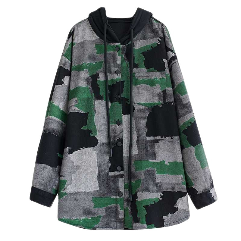 Plus Size Loose Fashionable Slimming Coat for Women
