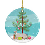Thai Lilac Cat Christmas Ceramic Ornament