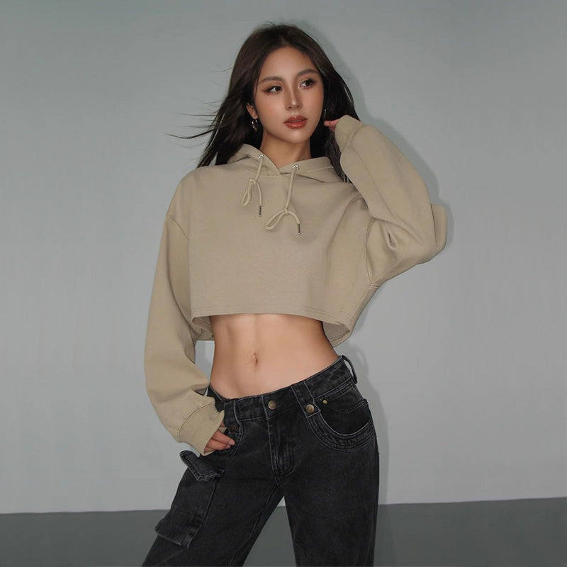 Women's 2023 Autumn Drawstring Hooded Pullover Sweater | Streetwear