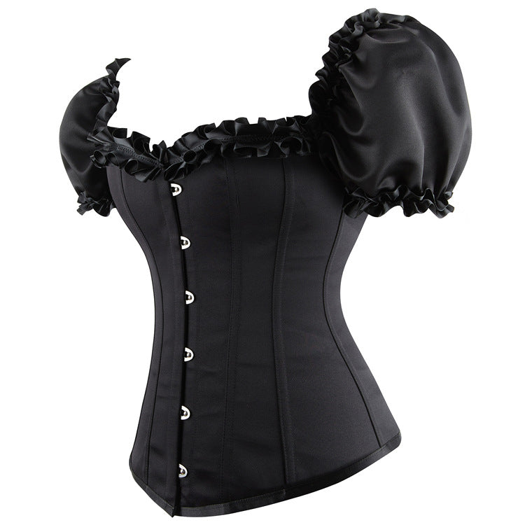 Lace Trim Corset Top with Straps for Women