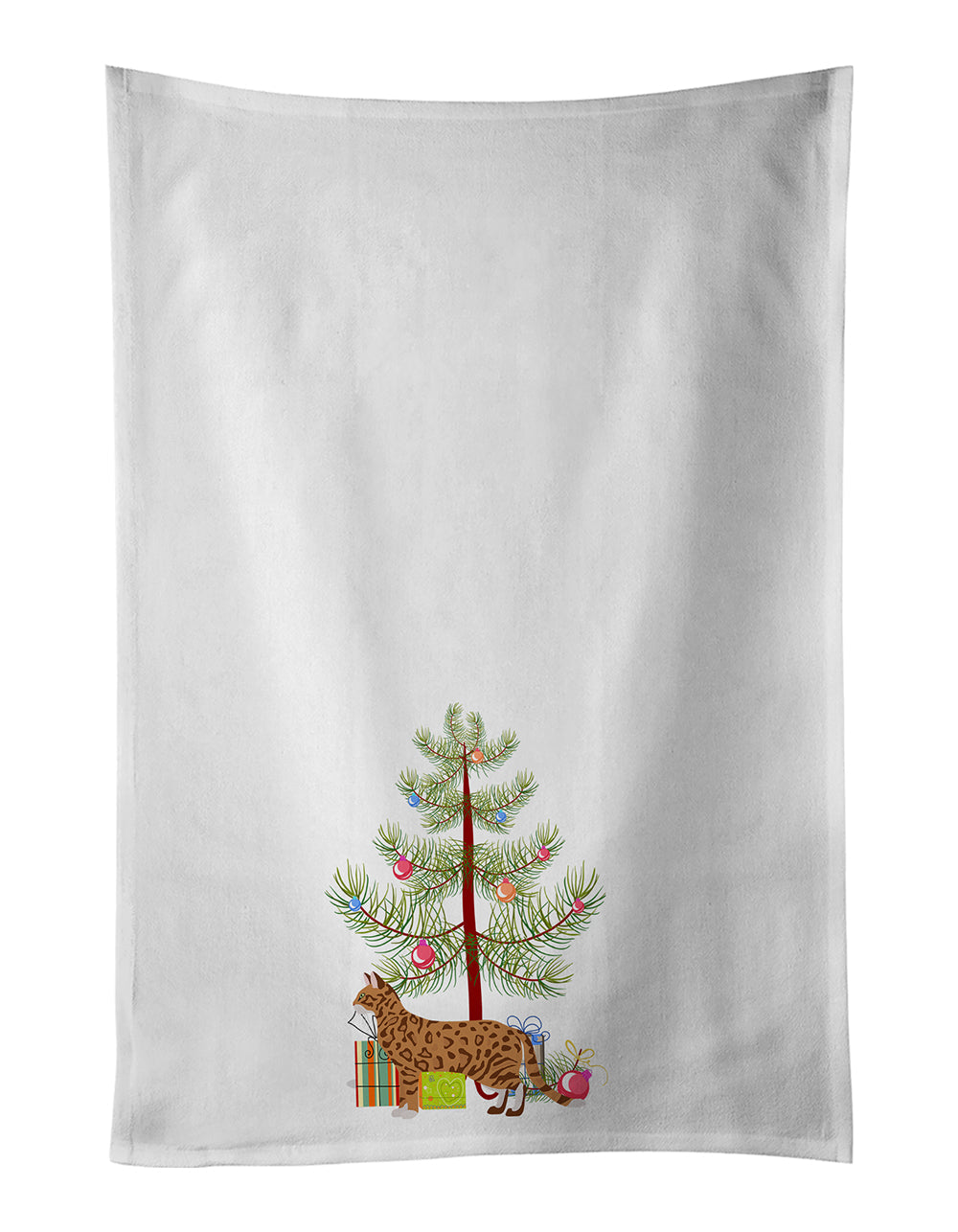 Cheetoh Cat Christmas Kitchen Towel Set of 2