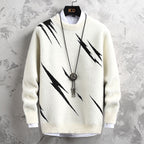 Personalized Jacquard Crew Neck Sweater for Men
