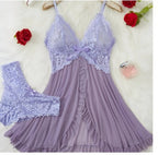 Green Lace V-Neck Camisole and Panty Lingerie Set