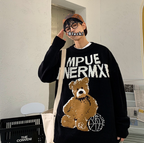 Letter Bear Knit Sweater for Couples (Men & Women)