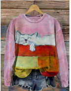 Printed Crew Neck Sweatshirt for Women | Streetwear
