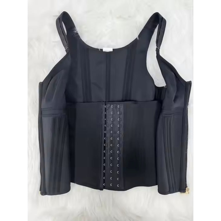 Mesh Waist Slimming Three-Breasted Corset