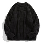 Men's Checkerboard Crew Neck Sweater (2 Versatile Styles)
