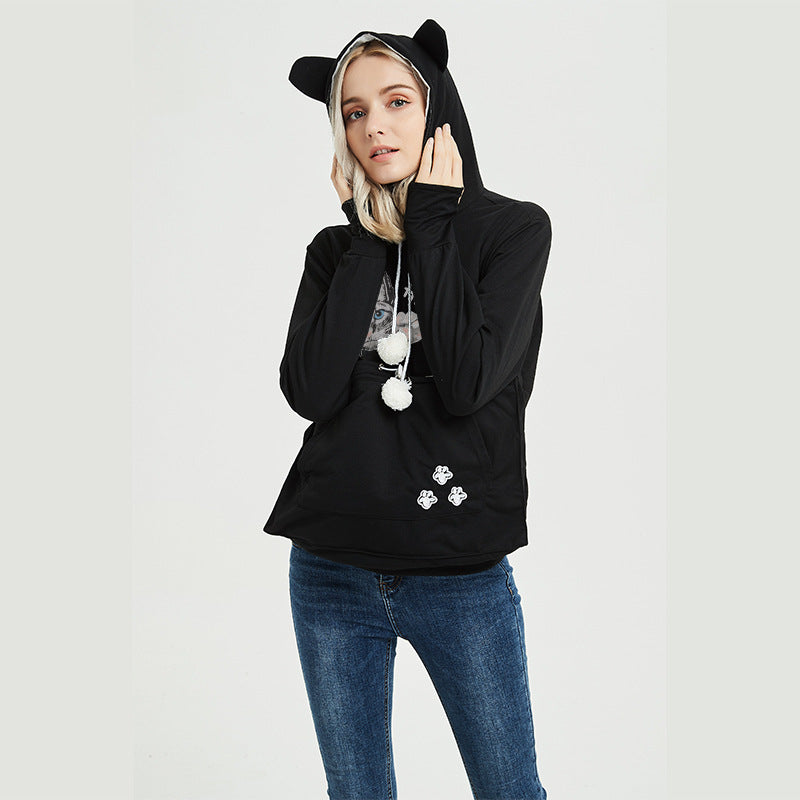 Women's Hooded Pocket Sweatshirt Pullover | Streetwear