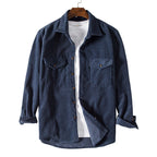 Men's Long Sleeve Padded Corduroy Retro Shirt
