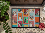 Lots of Blue Merle Welsh Cardigan Corgi Doormat