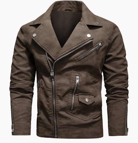 Men's Winter Leather Biker Jacket 2022