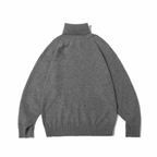 Retro Loose Knitted Solid Color Turtleneck Sweater