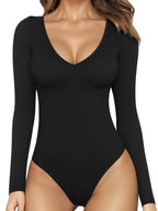 Women's Butt-Lifting V-Neck Bodysuit