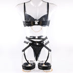 Metal Chain Motorcycle Accessories Lingerie Set (4 Pieces)
