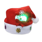 LED Christmas Hat for Adults and Kids, Holiday Decoration | Embroidered Cap